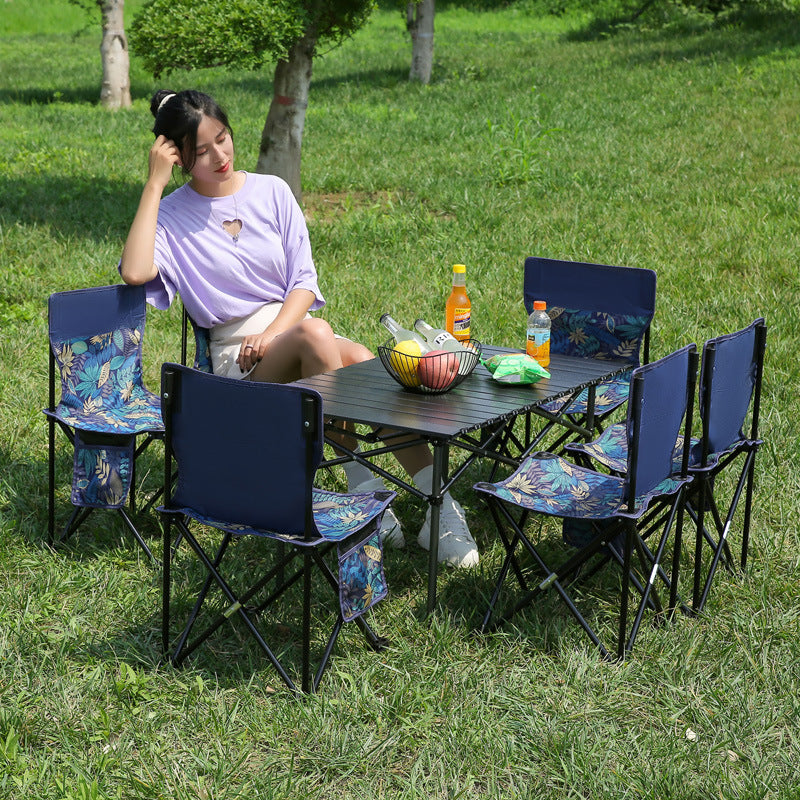 Barbecue Family Camping Oxford Folding Chair